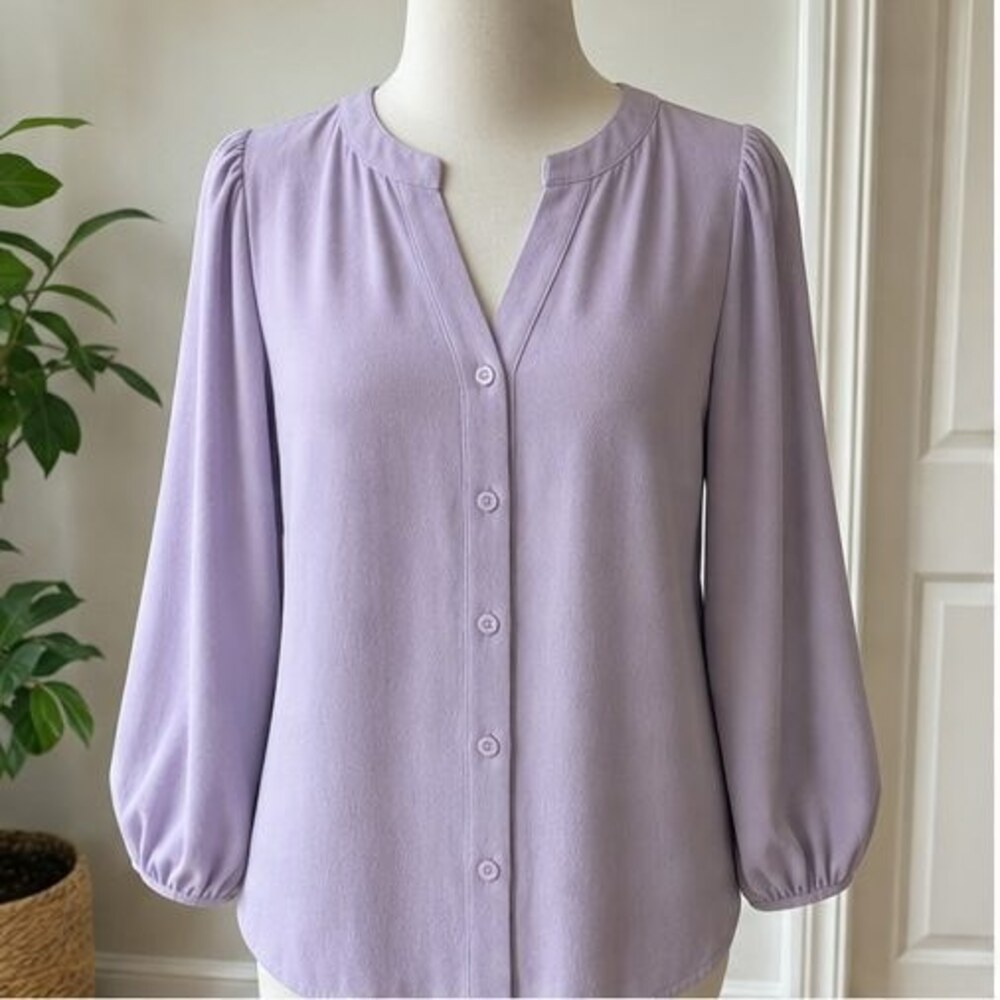 Lilac Ruffle Blouse